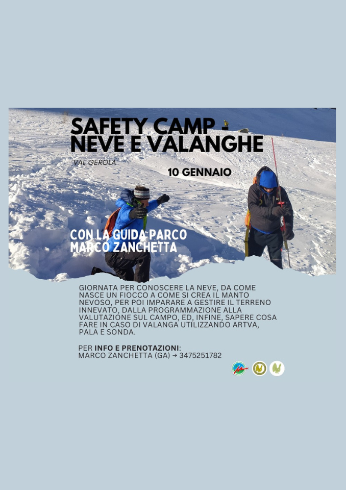 Immagine Evento Safety Camp neve e valanghe | Calendario Valtellinese