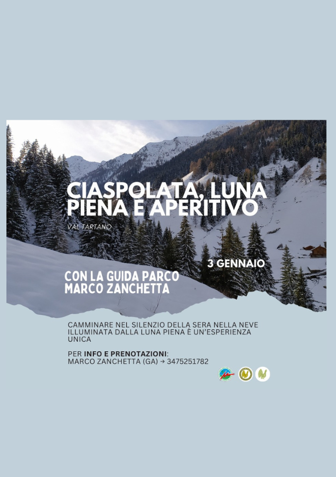 Immagine Evento Ciaspolata, luna piena e aperitivo | Calendario Valtellinese