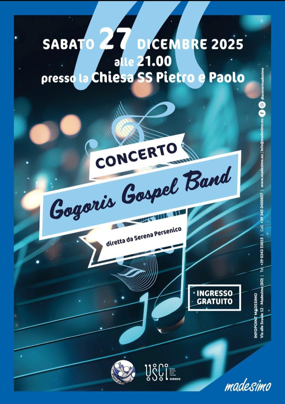 Immagine Evento Concerto Gogoris Gospel Band | Calendario Valtellinese
