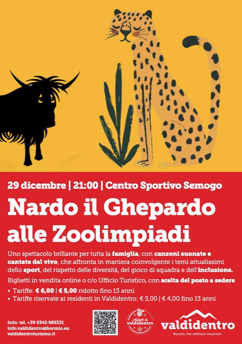 Immagine Evento Nardo il Ghepardo alle Zoolimpiadi | Calendario Valtellinese