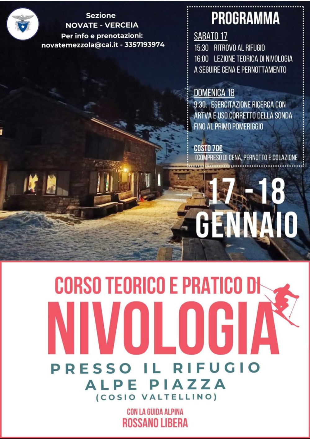 Immagine Evento Corso teorico e pratico di nivologia | Calendario Valtellinese