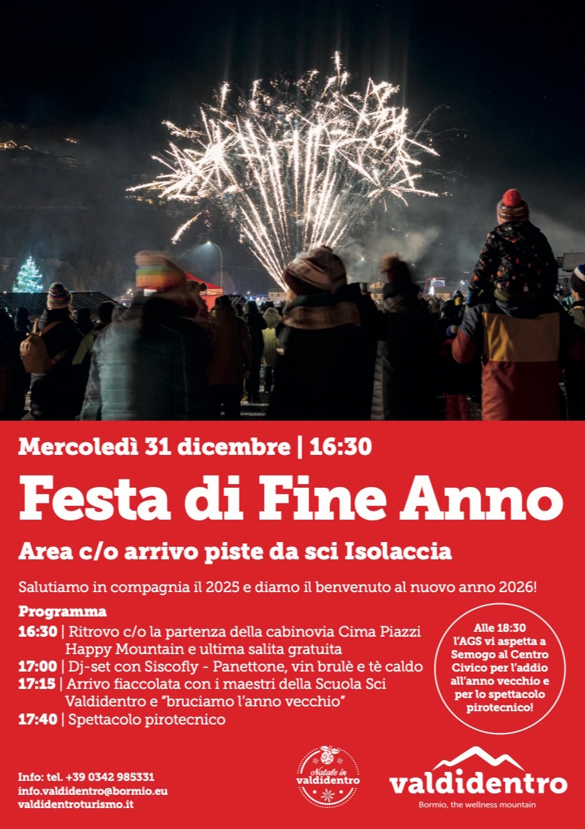 Immagine Evento Festa di Fine Anno Valdidentro | Calendario Valtellinese