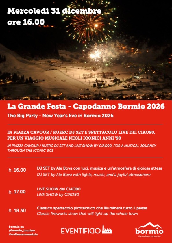 Immagine Evento La Grande Festa – Capodanno Bormio 2026 | Calendario Valtellinese