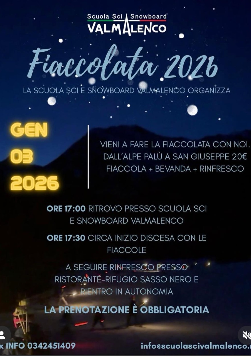 Immagine Evento Fiaccolata 2026 | Calendario Valtellinese