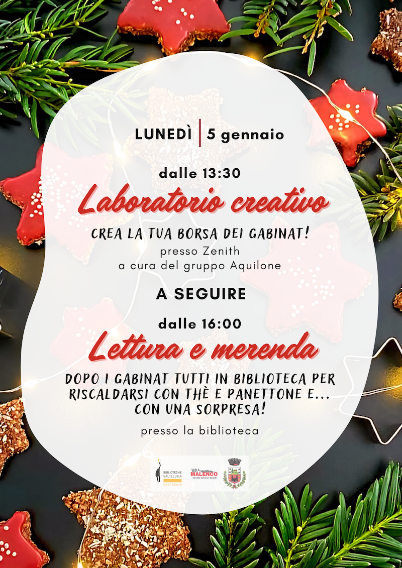 Immagine Evento Laboratorio creativo, letture e merenda | Calendario Valtellinese