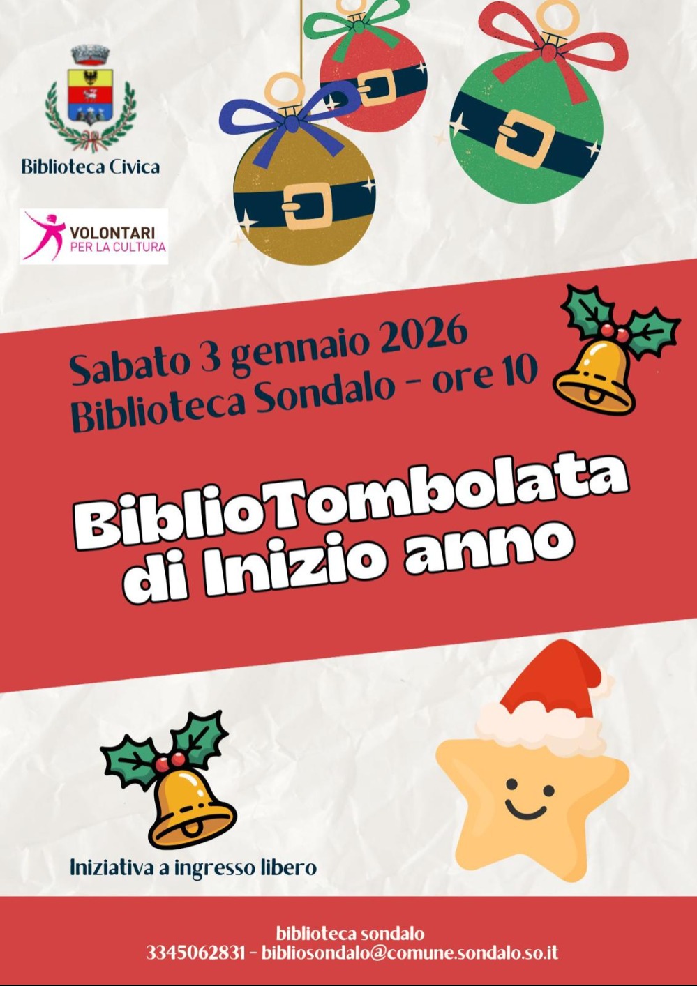 Immagine Evento Bibliotombolata di inizio anno | Calendario Valtellinese