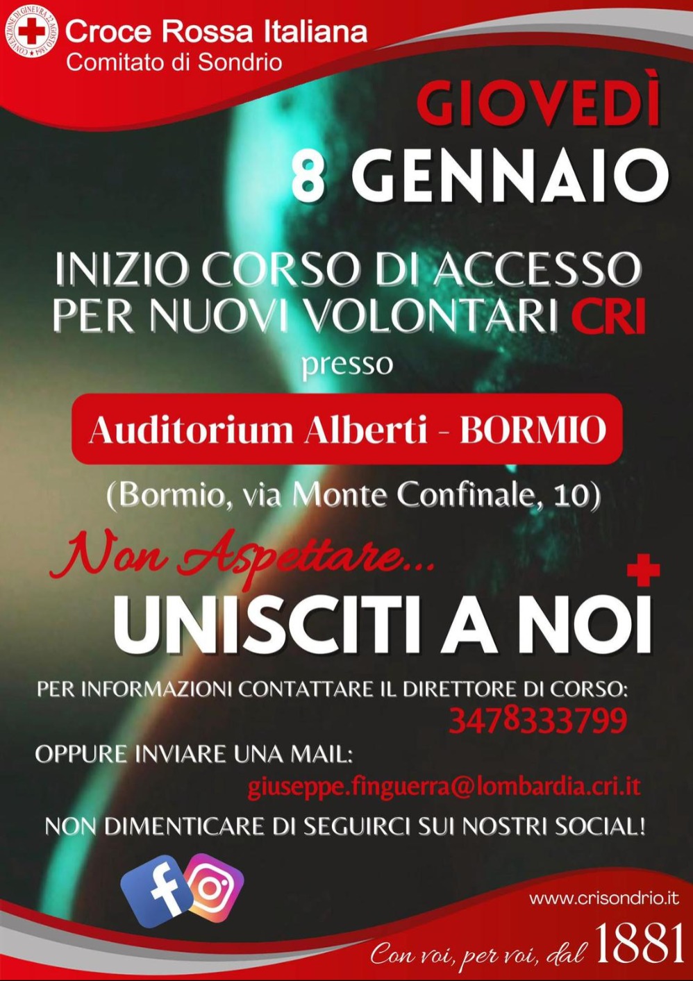 Immagine Evento Inizio corso di accesso per nuovi volontari CRI | Calendario Valtellinese