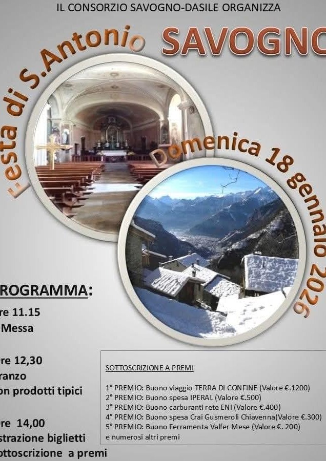 Immagine Evento Festa di S. Antonio a Savogno | Calendario Valtellinese