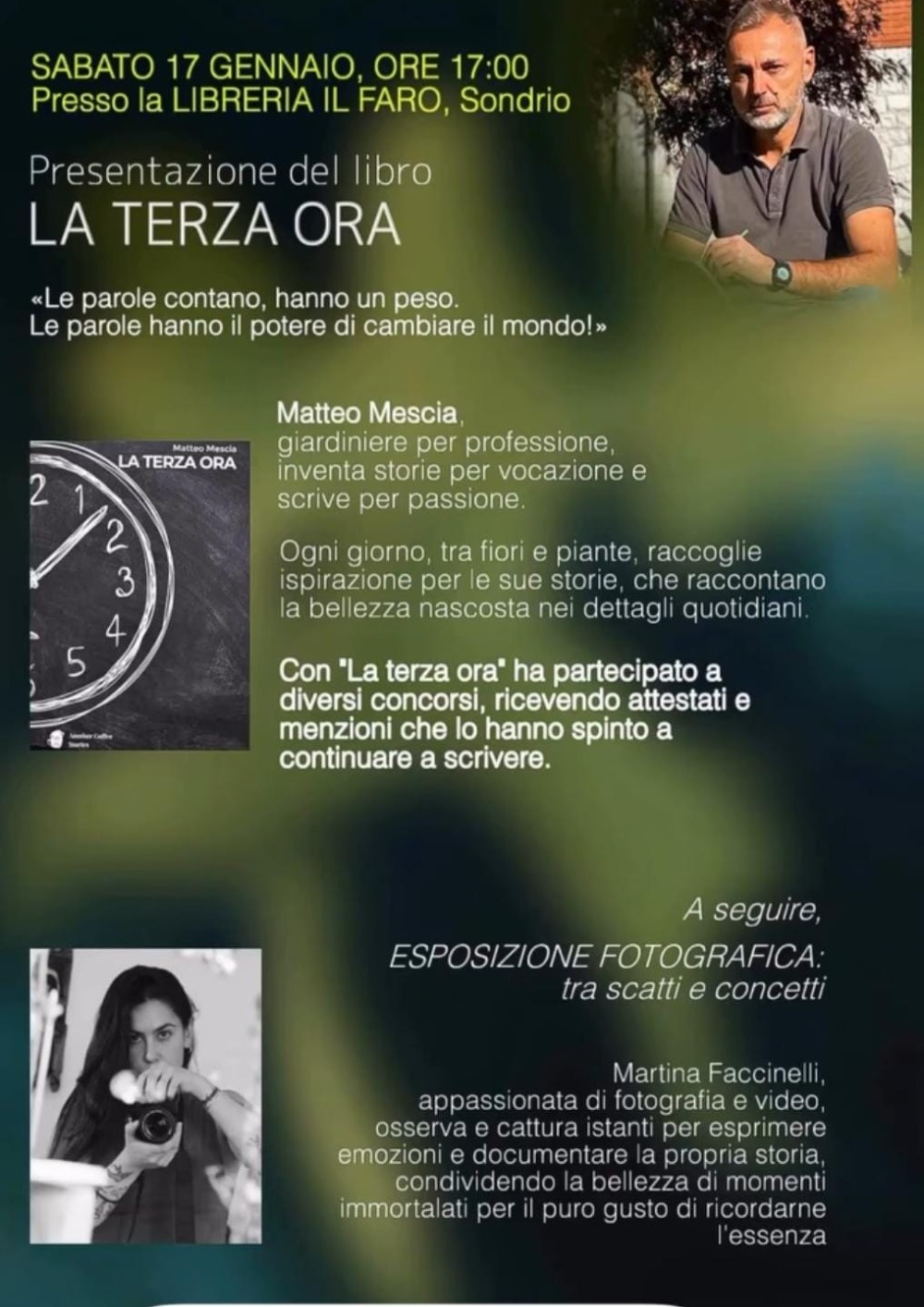 Immagine Evento Presentazione del libro "La terza ora" | Calendario Valtellinese