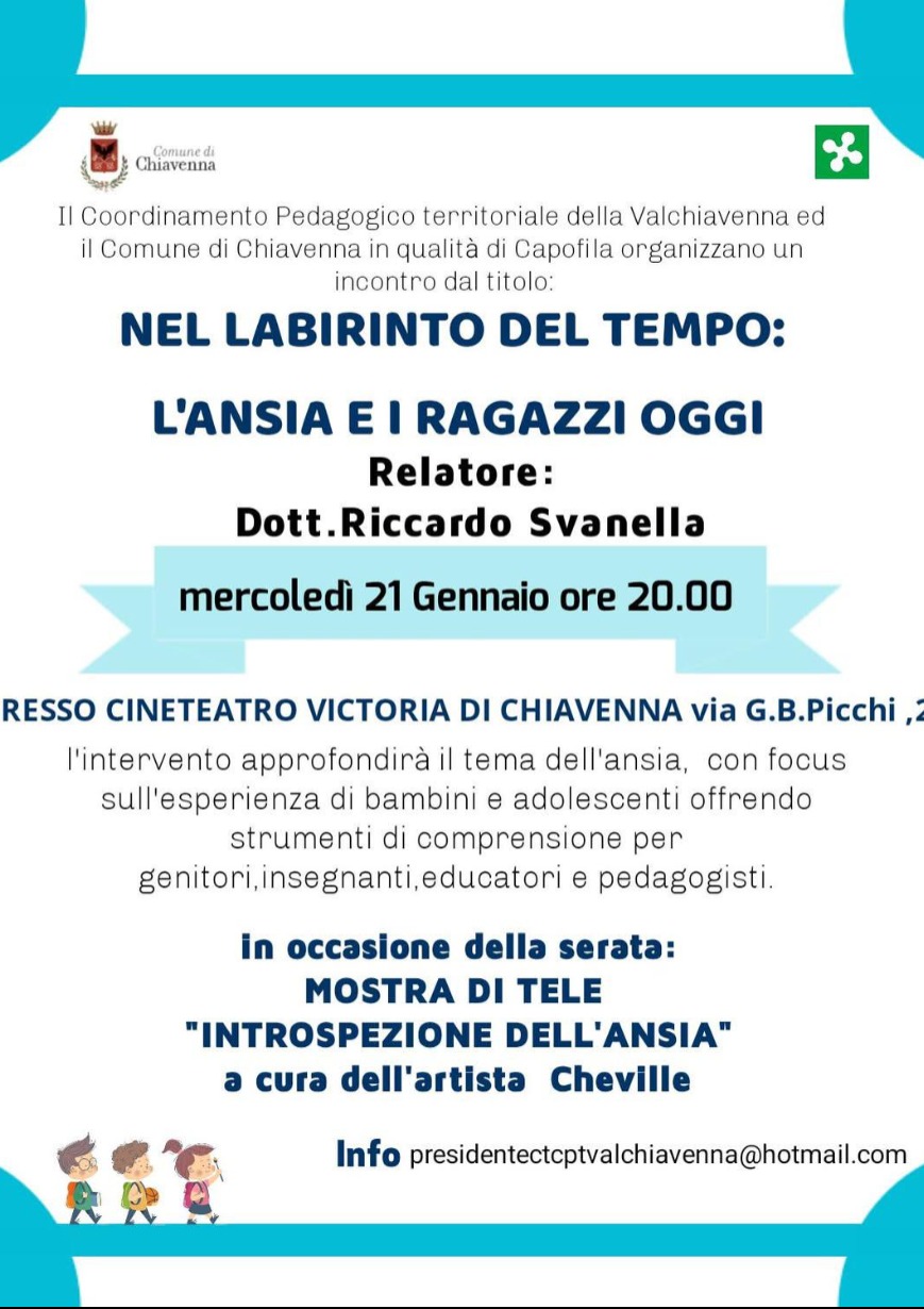Immagine Evento L'ansia e i ragazzi oggi | Calendario Valtellinese