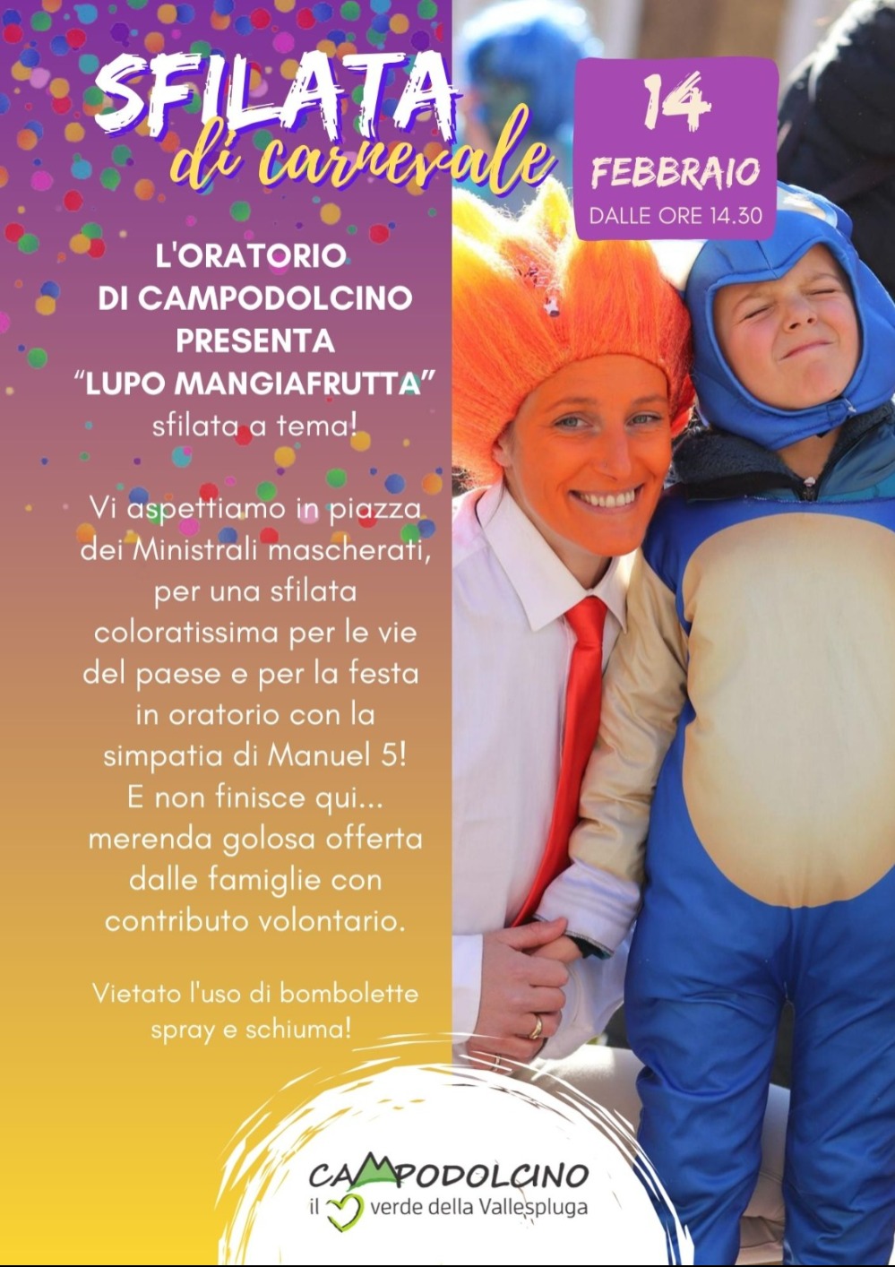 Immagine Evento Carnevale 2026 a Campodolcino | Calendario Valtellinese