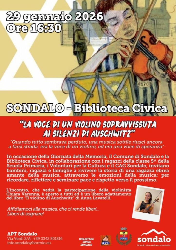 Immagine Evento La voce di un violino sopravvissuta ai silenzi di Auschwitz | Calendario Valtellinese