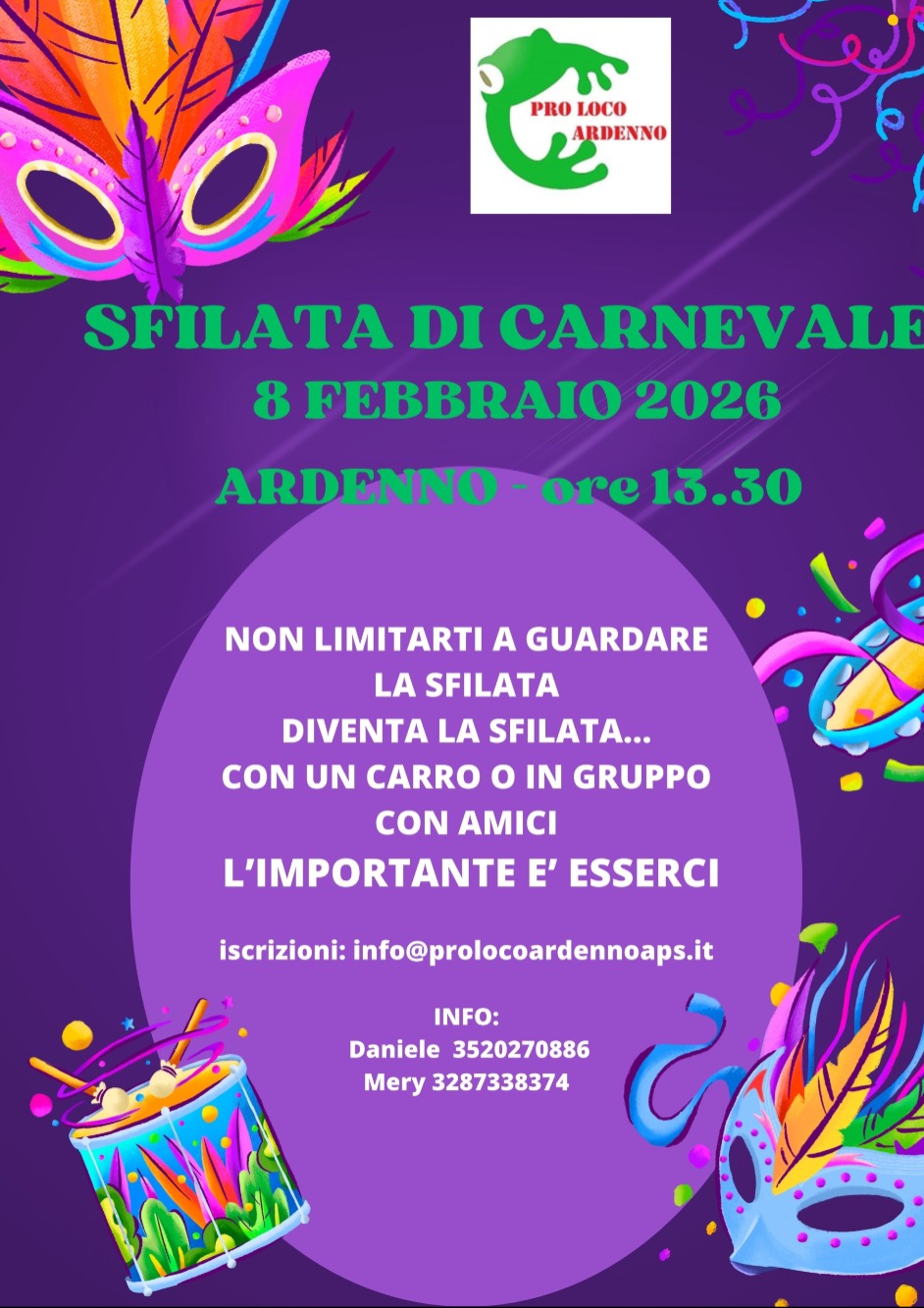 Immagine Evento Sfilata di Carnevale ad Ardenno | Calendario Valtellinese