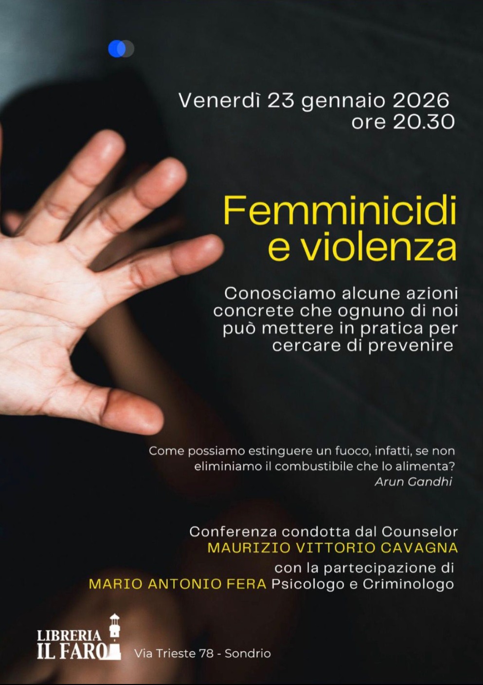 Immagine Evento Femminici e violenza | Calendario Valtellinese