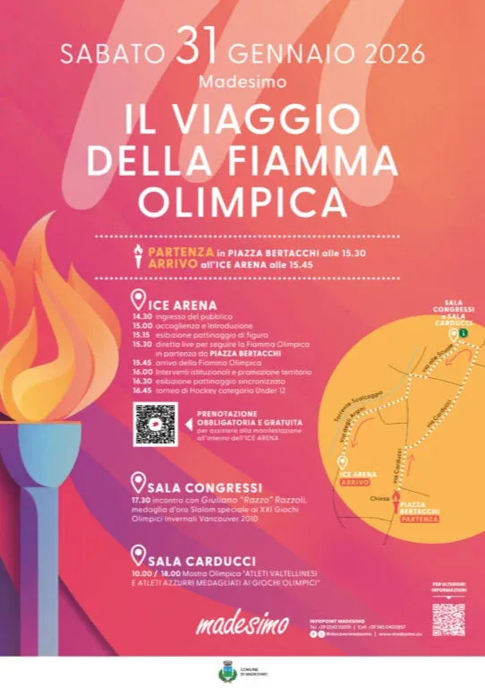 Immagine Evento Il Viaggio della Fiamma Olimpica a Madesimo | Calendario Valtellinese