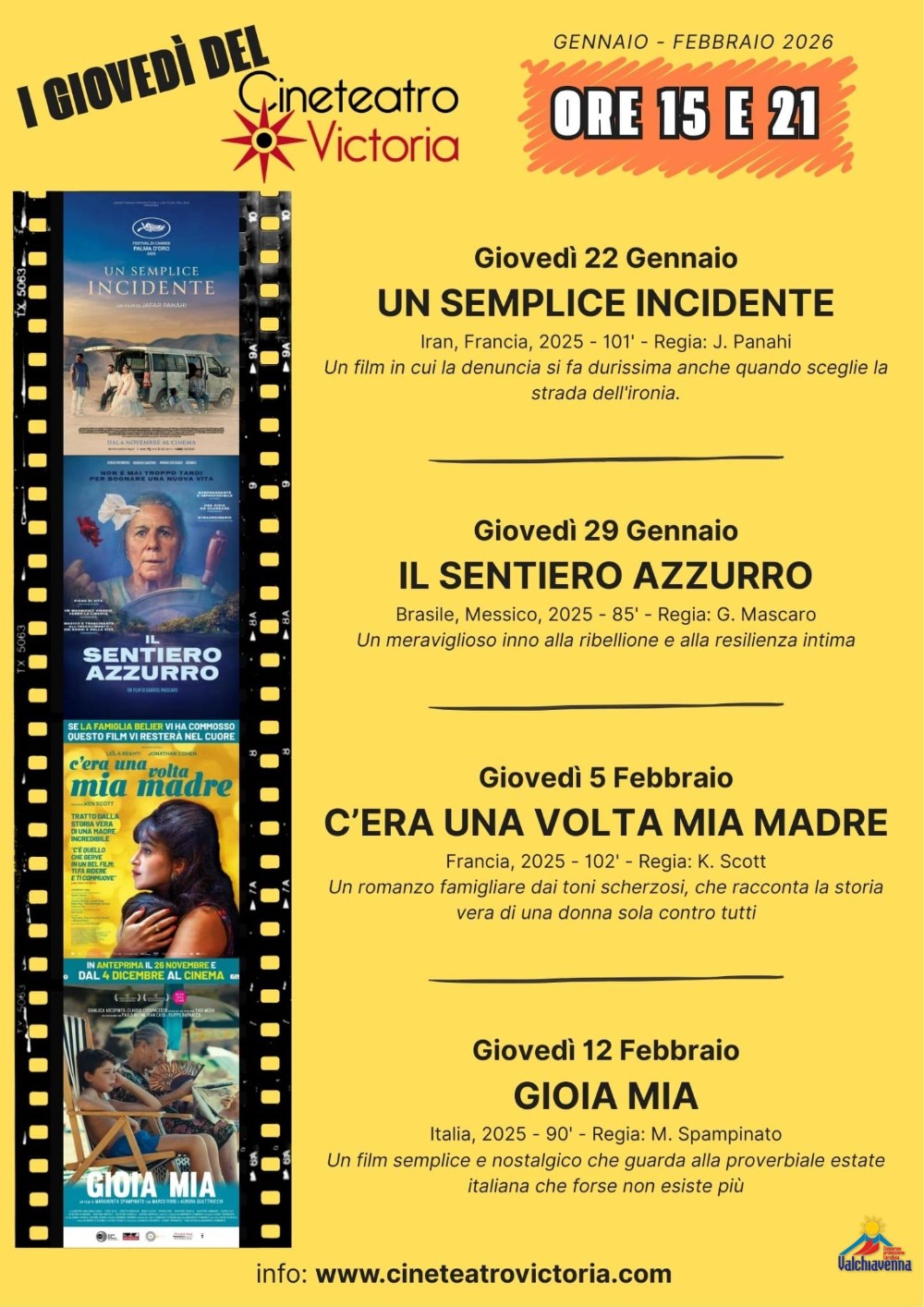 Immagine Evento I giovedì del Cineteatro Victoria | Calendario Valtellinese