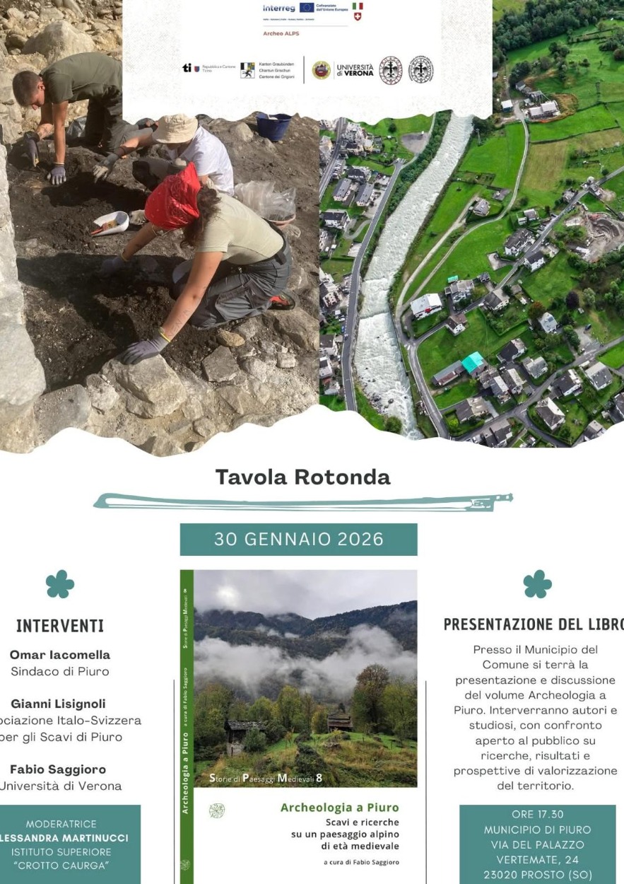 Immagine Evento Tavola rotonda “Archeologia a Piuro” | Calendario Valtellinese