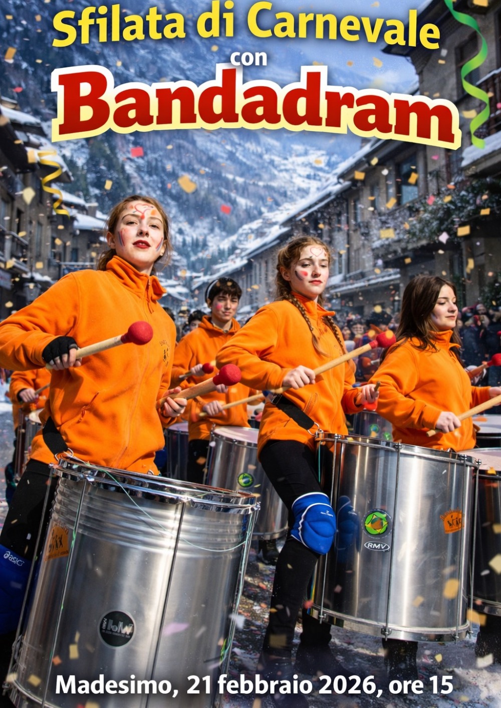 Immagine Evento Sfilata di Carnevale con Bandadram | Calendario Valtellinese