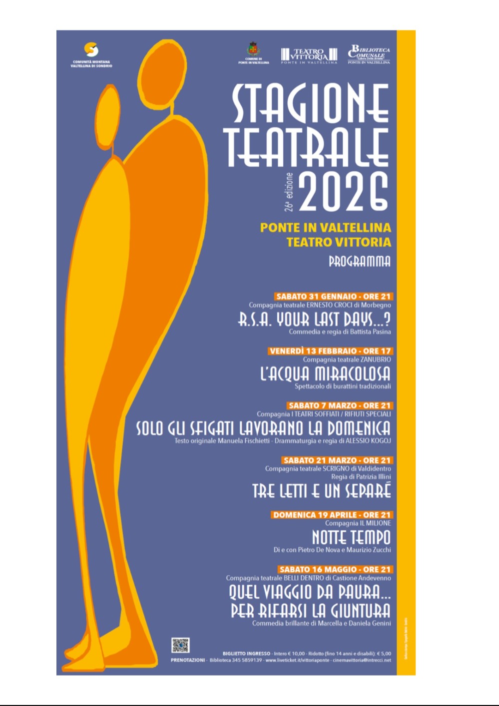 Immagine Evento Stagione Teatrale a Ponte in Valtellina | Calendario Valtellinese