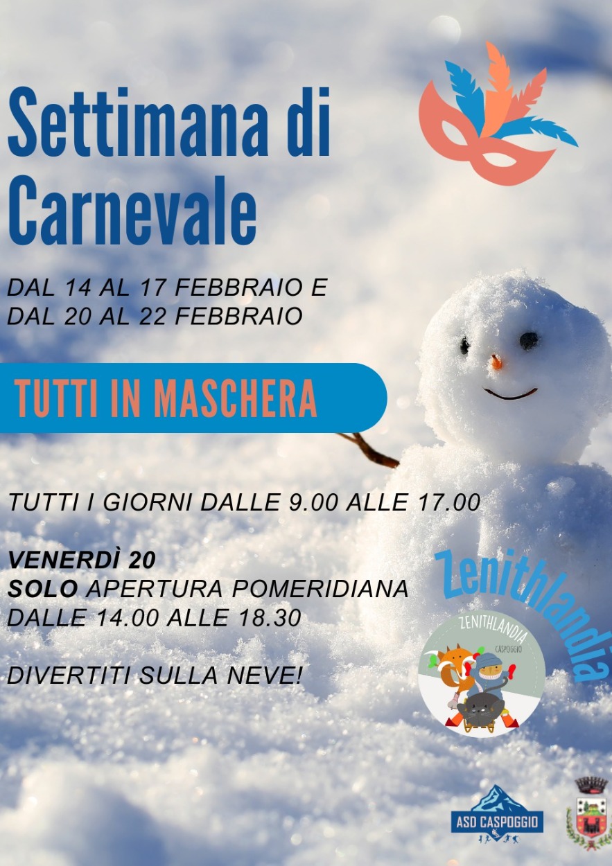 Immagine Evento Settimana di Carnevale a Zenithlandia | Calendario Valtellinese