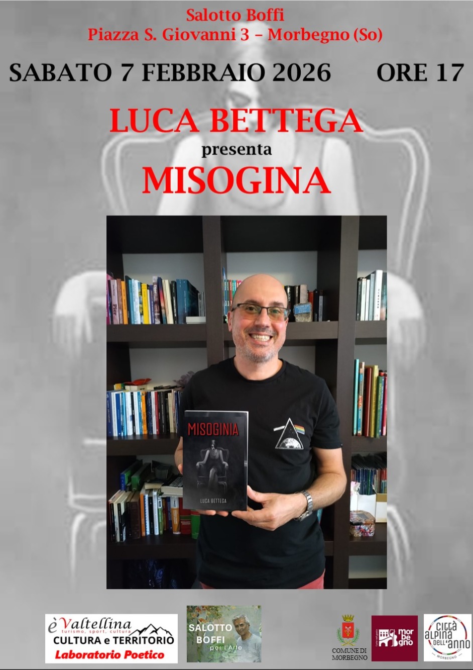 Immagine Evento Luca Bettega presenta "Misogina" | Calendario Valtellinese