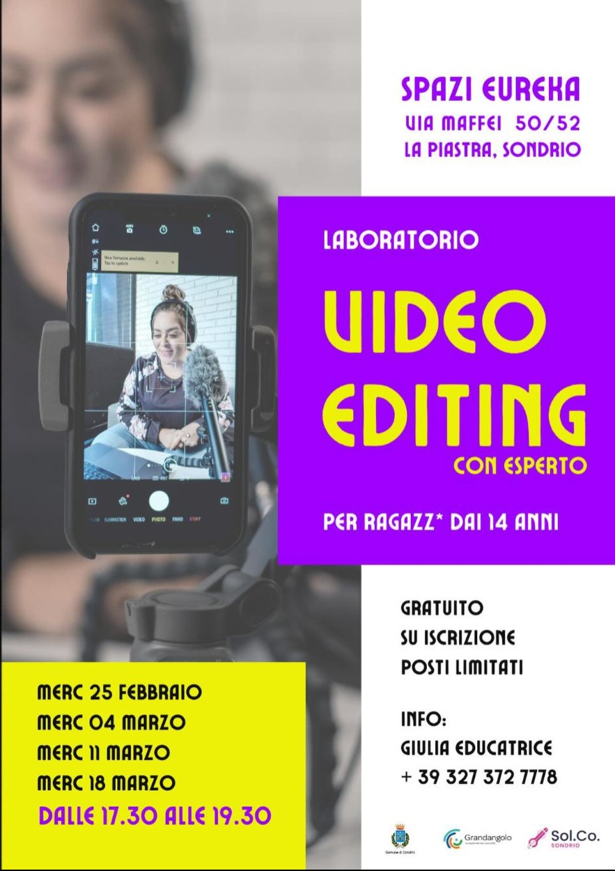 Immagine Evento Laboratorio video editing | Calendario Valtellinese