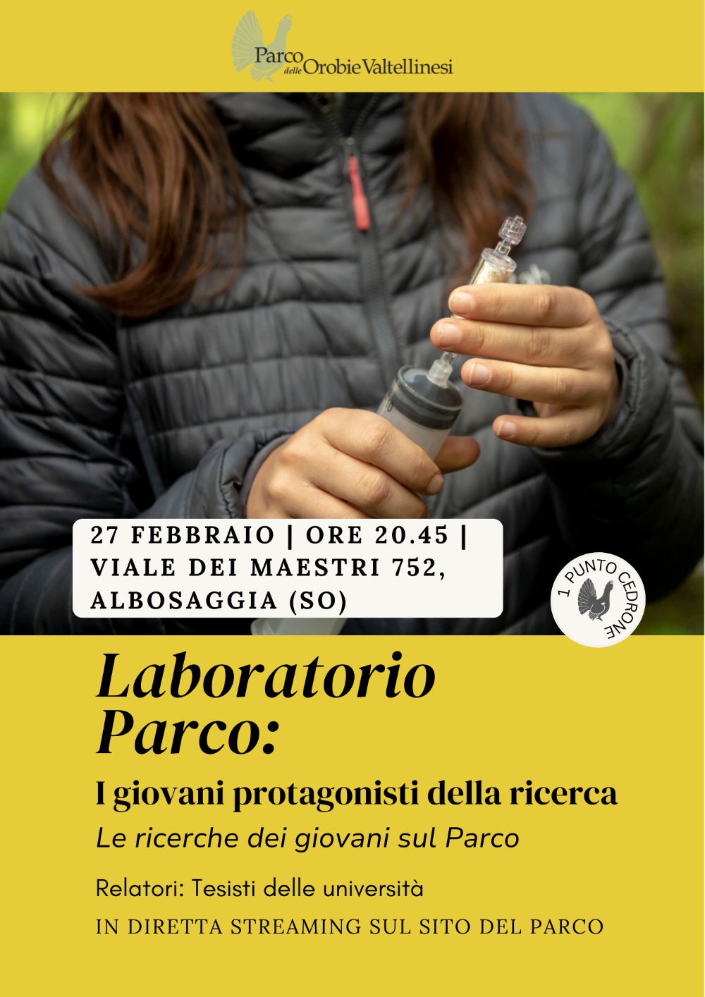 Immagine Evento Laboratorio Parco: I giovani protagonisti della ricerca | Calendario Valtellinese
