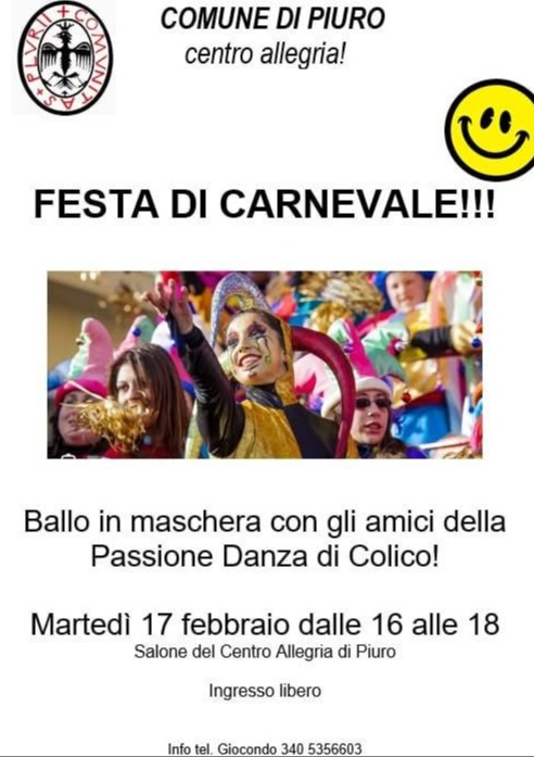 Immagine Evento Carnevale a Piuro | Calendario Valtellinese