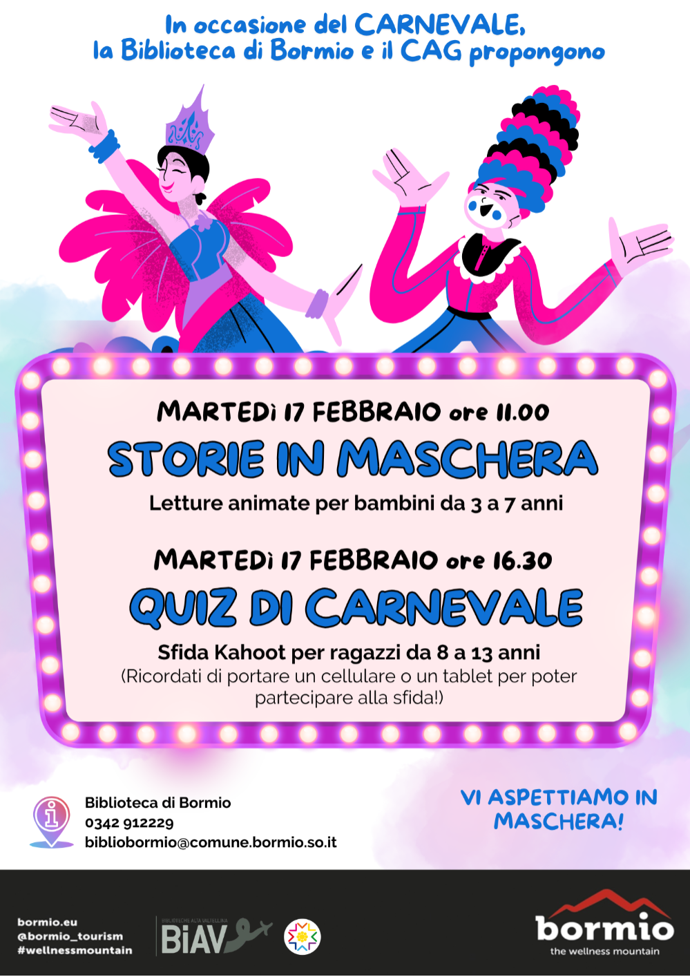 Immagine Evento Storie in mascherza e quiz di carnevale | Calendario Valtellinese