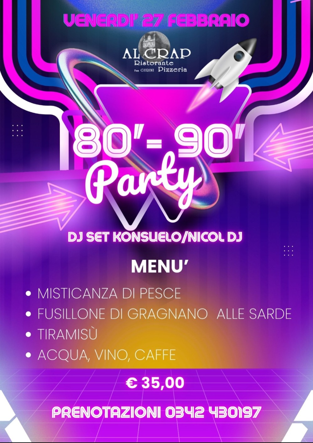 Immagine Evento 80'-90' Party | Calendario Valtellinese
