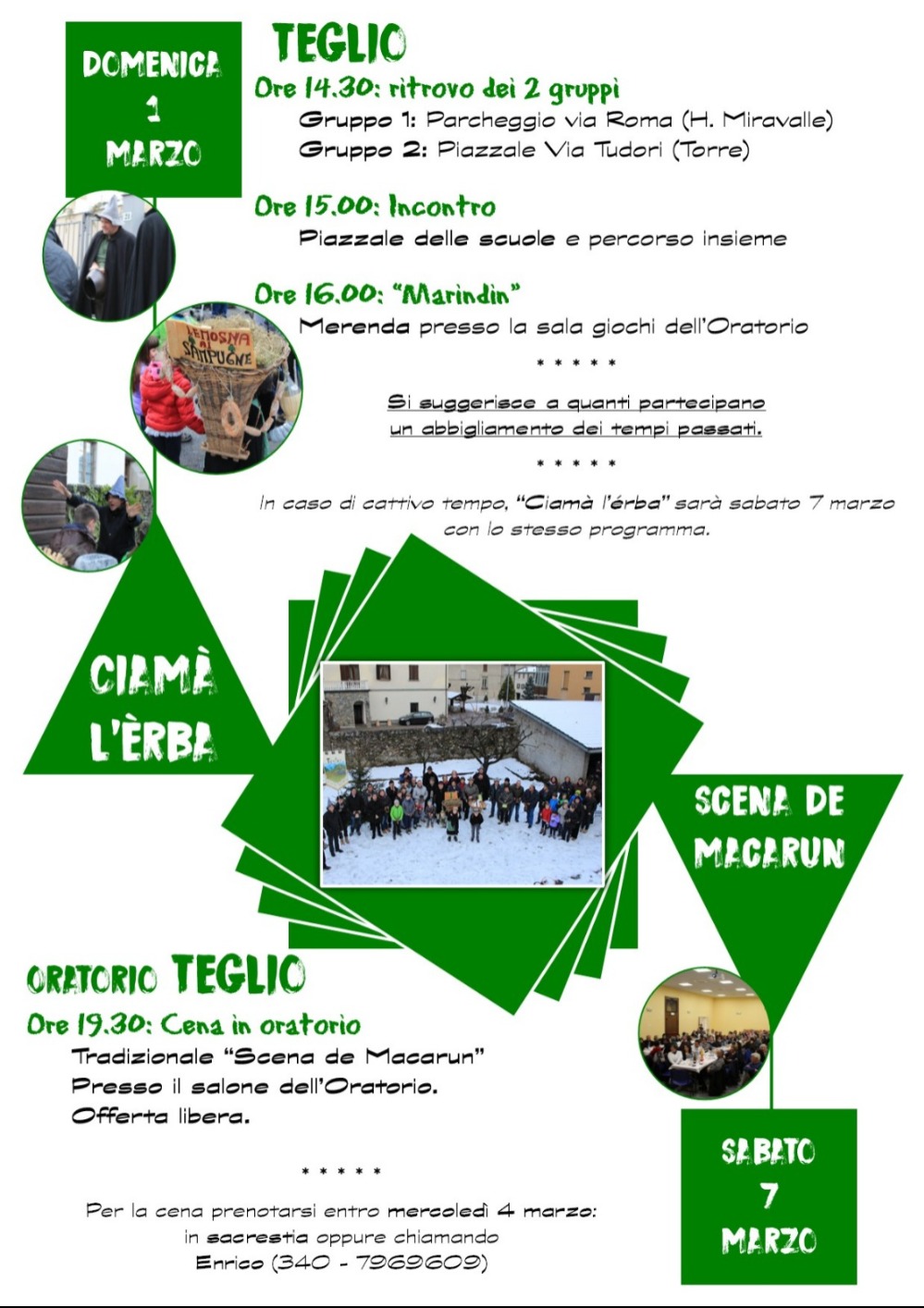 Immagine Evento Ciamà l'erba e Scena de Macarun | Calendario Valtellinese