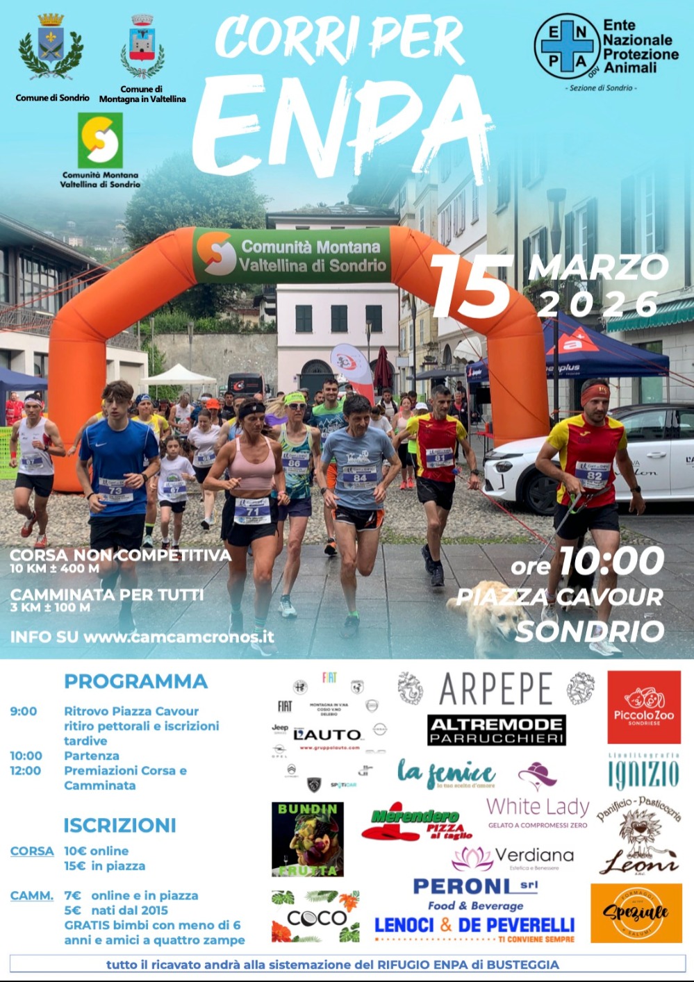 Immagine Evento Corri per ENPA | Calendario Valtellinese