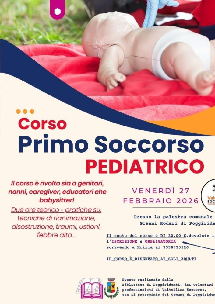 Immagine Evento Corso Primo Soccorso Pediatrico | Calendario Valtellinese