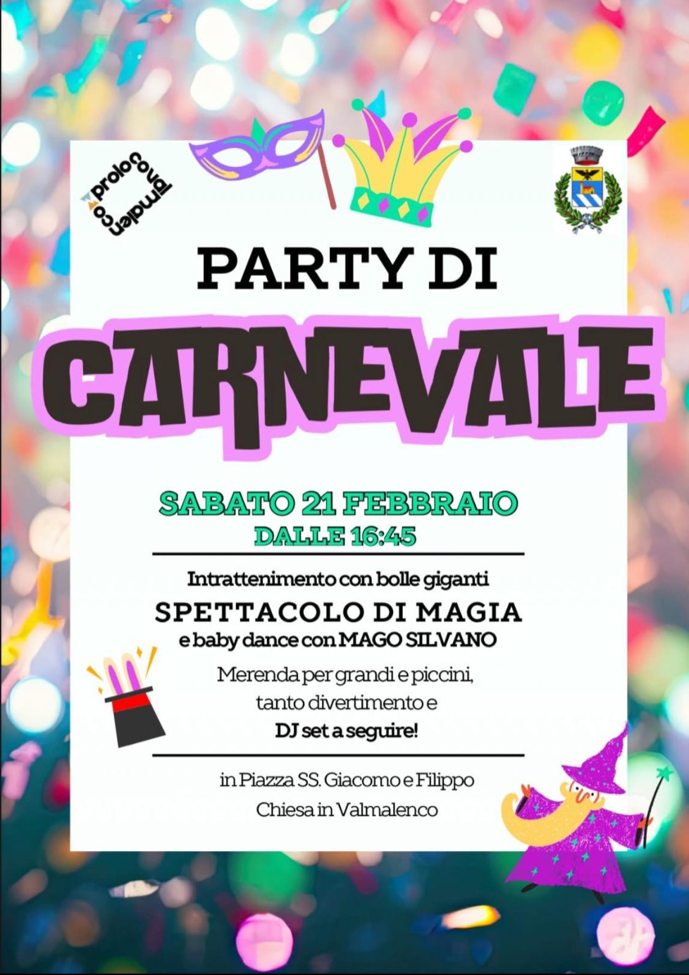 Immagine Evento Party di Carnevale | Calendario Valtellinese