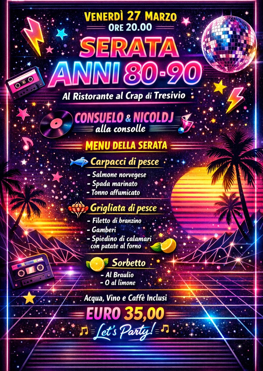 Immagine Evento Serata Anni 80-90 | Calendario Valtellinese