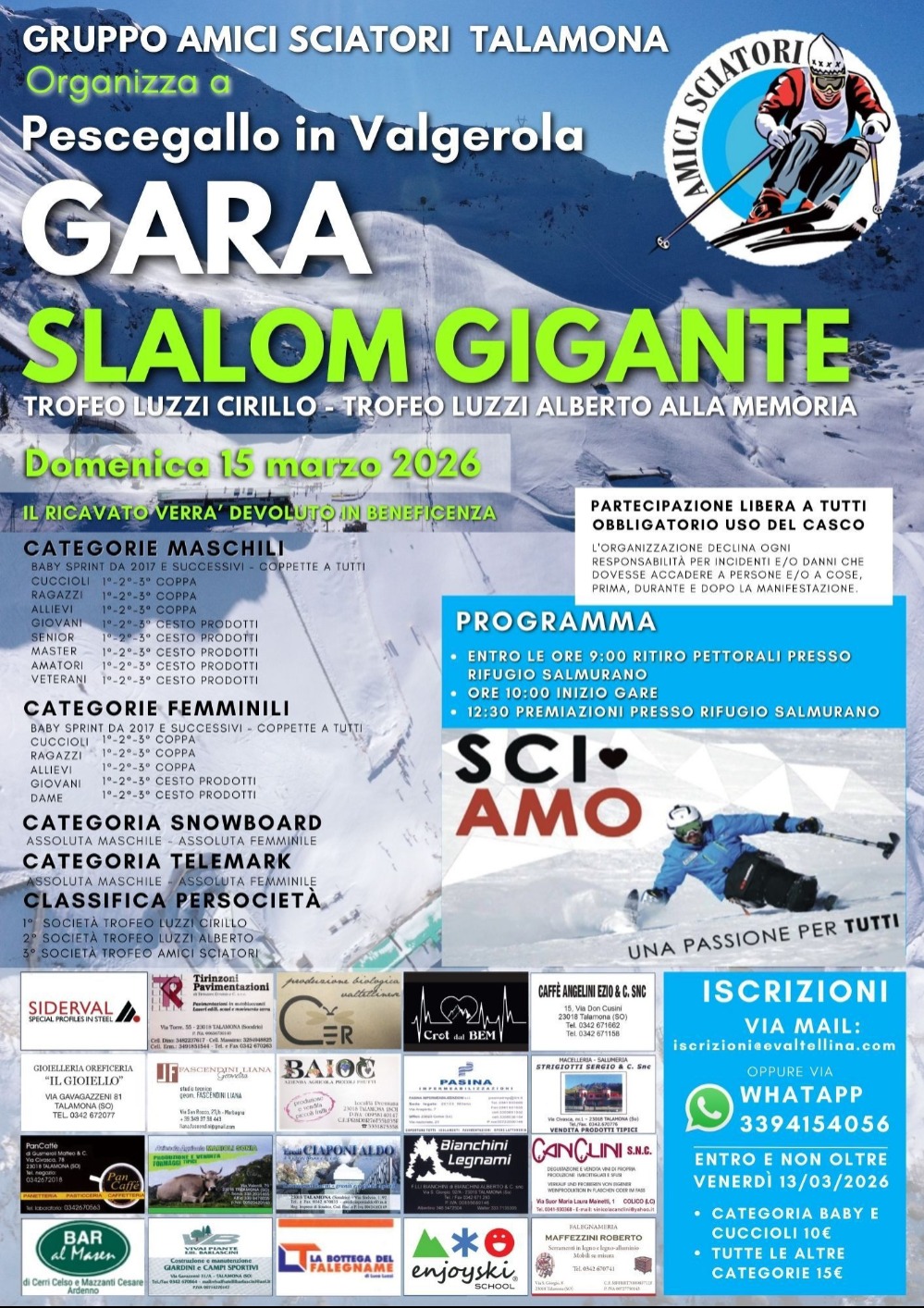 Immagine Evento Gara Slalom Gigante | Calendario Valtellinese