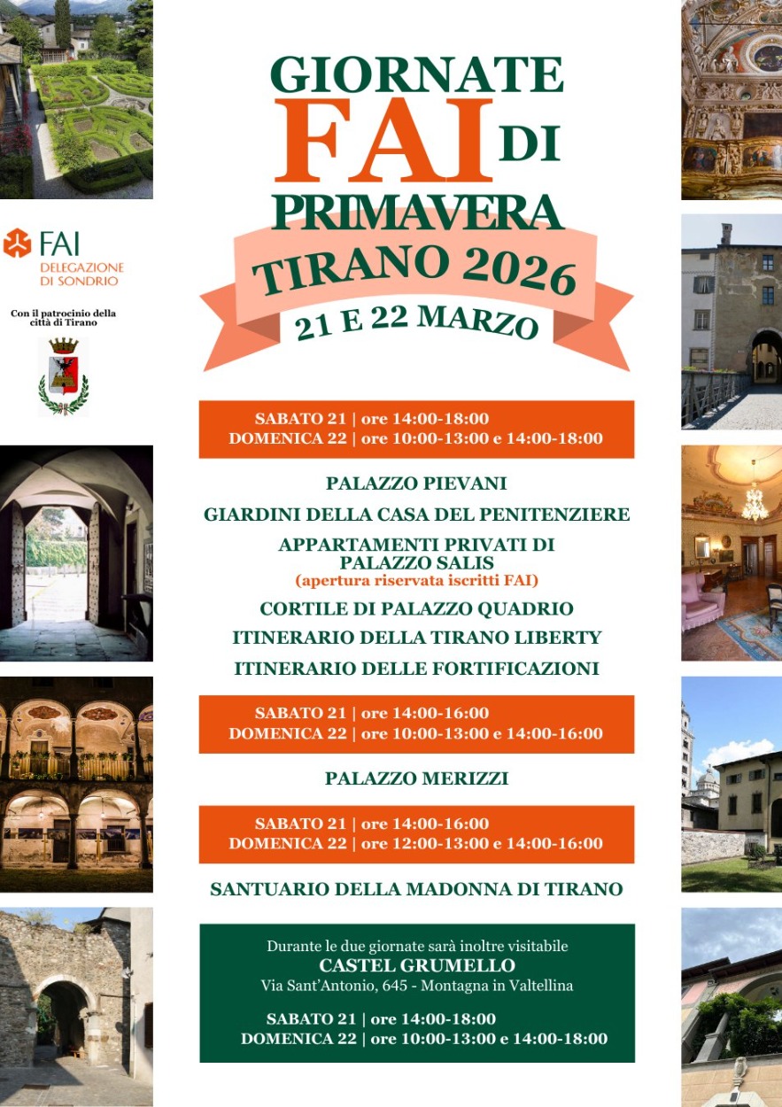 Immagine Evento Giornate FAI di Primavera Tirano | Calendario Valtellinese