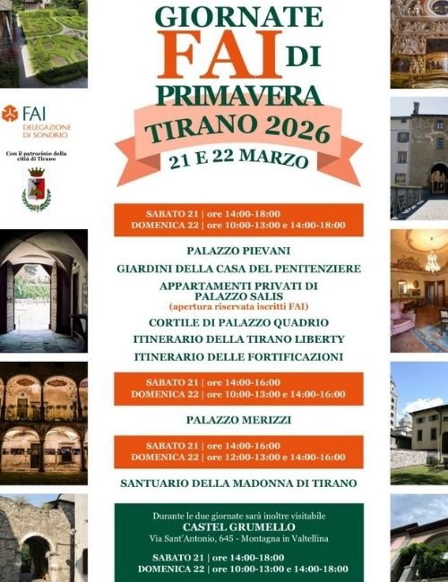 Immagine Evento Giornate FAI di Primavera Tirano | Calendario Valtellinese