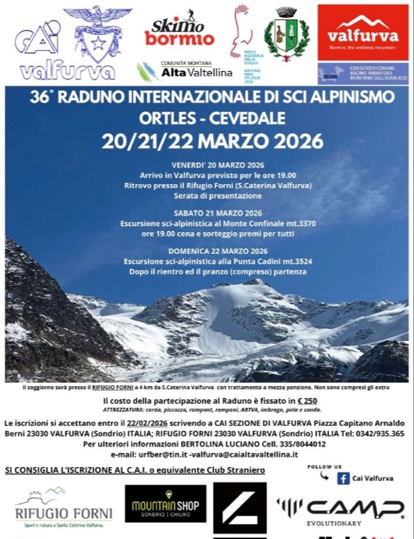 Immagine Evento 36° Raduno Internazionale di Sci Alpinismo Ortles-Cevedale a Valfurva | Calendario Valtellinese