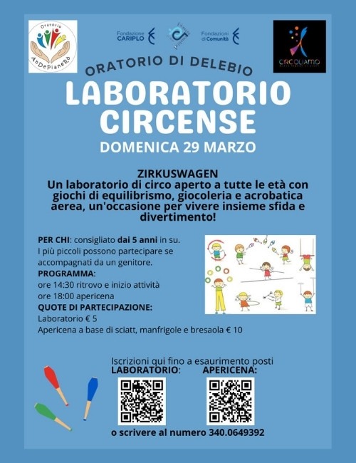 Immagine Evento Laboratorio Circense | Calendario Valtellinese