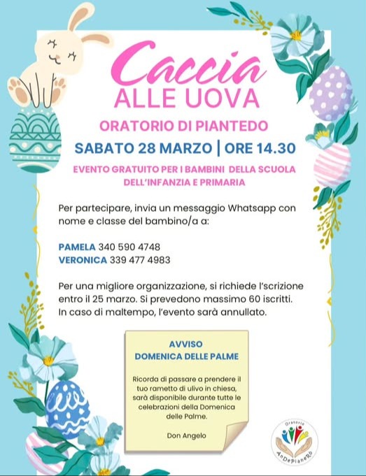 Immagine Evento Caccia alle Uova a Piantedo | Calendario Valtellinese