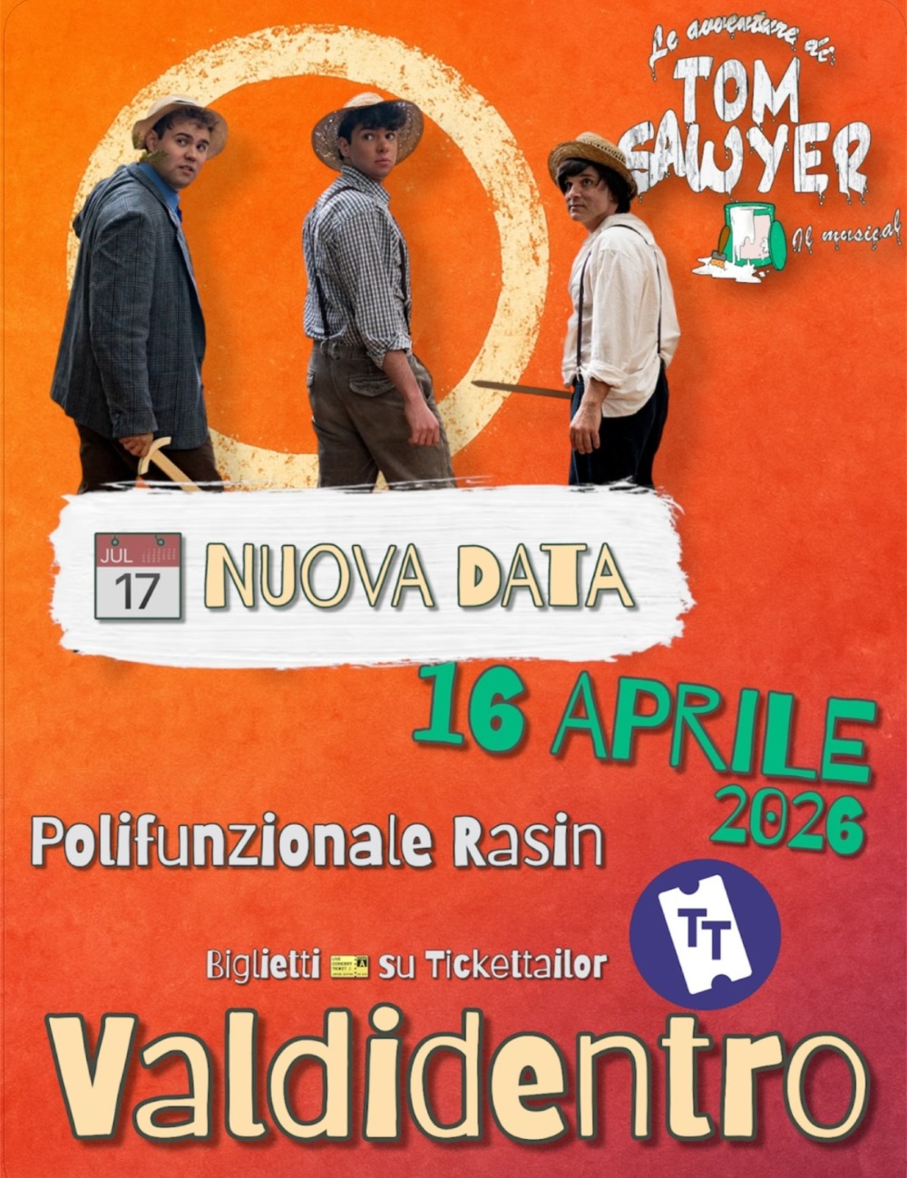 Immagine Evento Le avventure di Tom Sawyer – Il musical a Valdidentro | Calendario Valtellinese