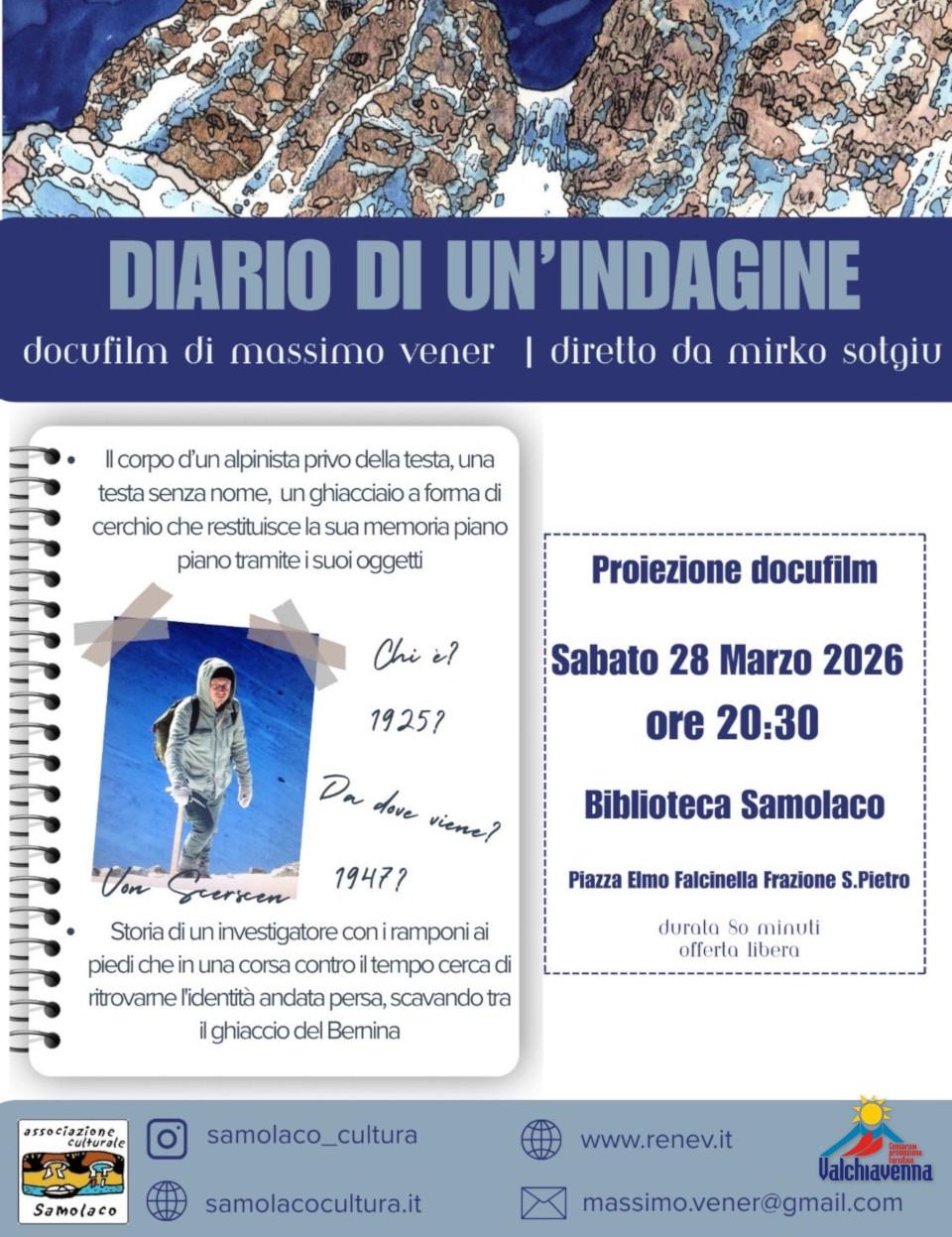 Immagine Evento Diario di un’indagine | Calendario Valtellinese