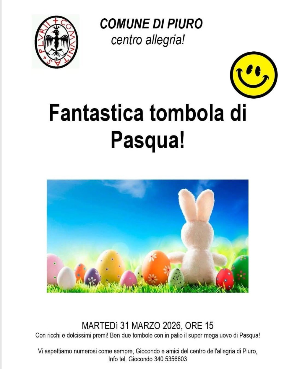 Immagine Evento Fantastica tombola di Pasqua | Calendario Valtellinese