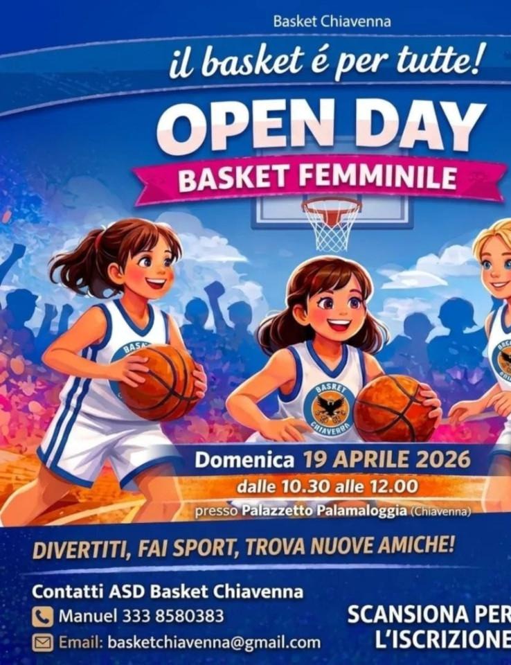 Immagine Evento Open Day Basket Femminile | Calendario Valtellinese