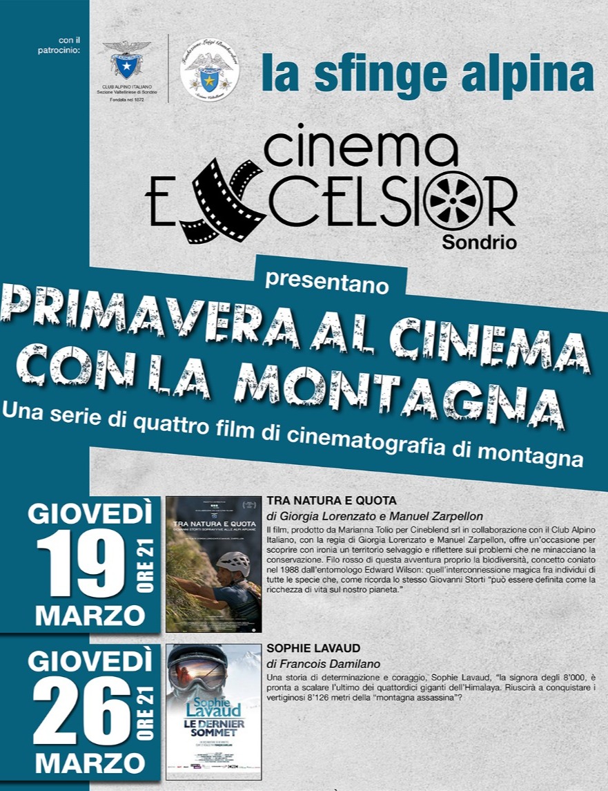 Immagine Evento Primavera al cinema con la montagna | Calendario Valtellinese