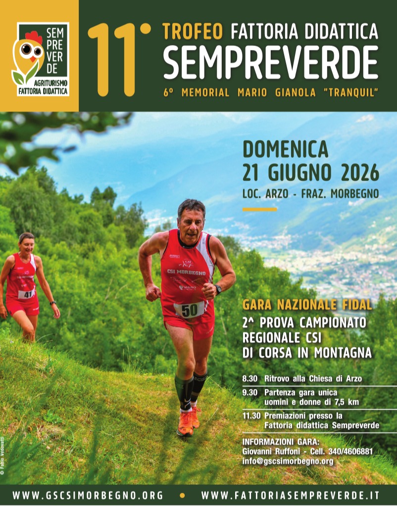 Immagine Evento 11° Trofeo Fattoria Didattica Sempreverde | Calendario Valtellinese