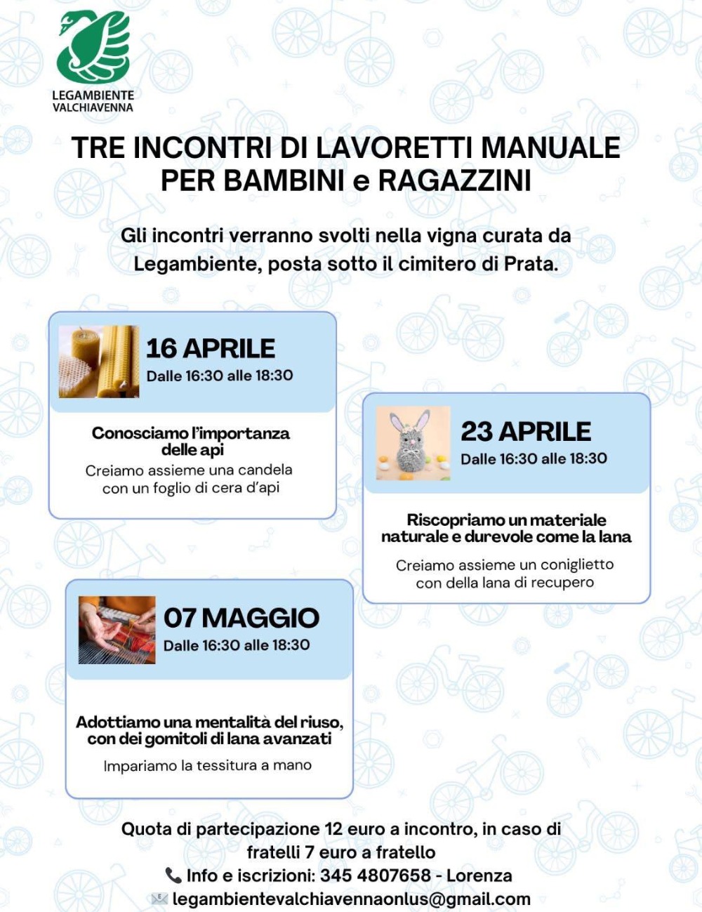 Immagine Evento Tre incontri di lavoretti manuale per bambini e ragazzini | Calendario Valtellinese