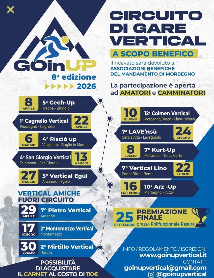 Immagine Evento GoInUp 2026 | Calendario Valtellinese