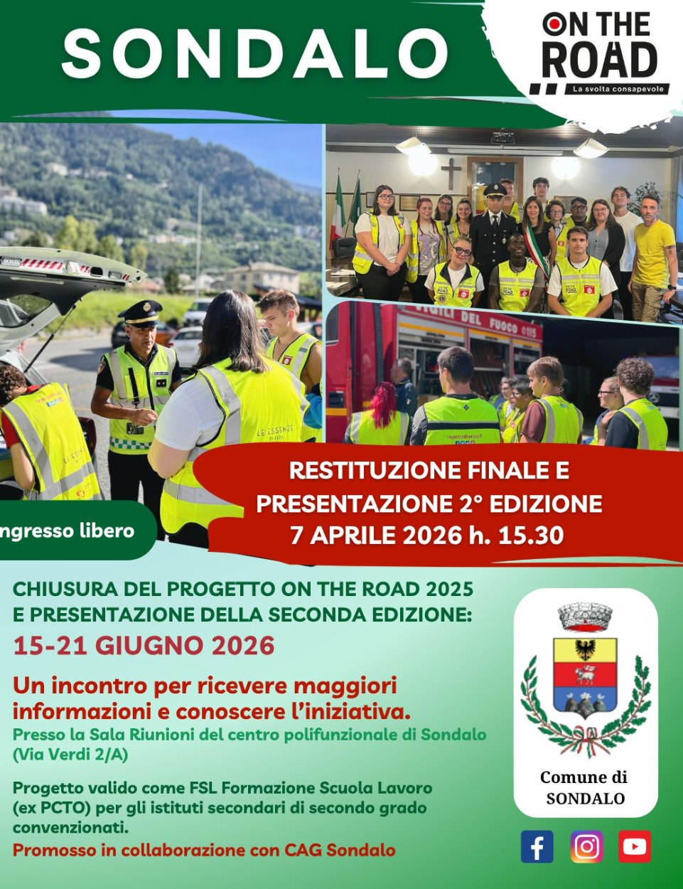 Immagine Evento On The Road a Sondalo: restituzione finale e presentazione 2ª edizione | Calendario Valtellinese